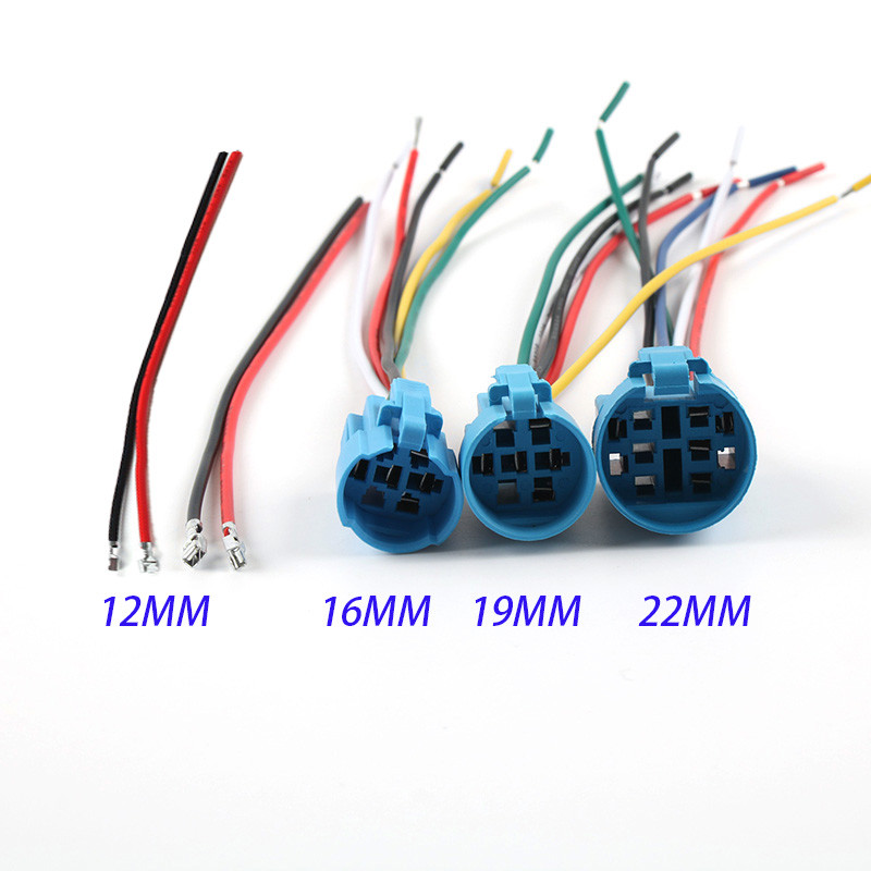 12 mm 16 mm 19 mm 22 mm 25 mm kabelska utičnica za ožičenje 2-6 žica metalni prekidač s gumbom