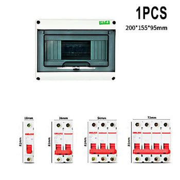 Fuse Switch Box 2/5/8 Way Αδιάβροχο Garage Mini Consumer Retardant Flame IP65 Fuse Box Home Breakers Circuit Tools