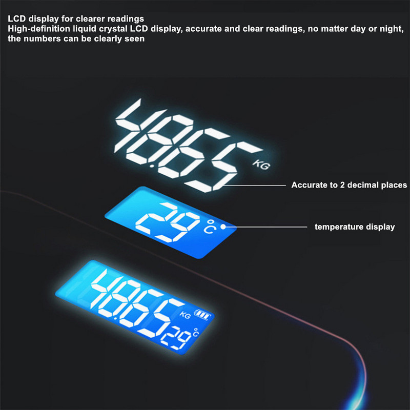 Vannitoa täppiskaalu mini elektrooniline põrand, kaalub digitaalne täpsus Professionaalne digitaalne kehakaal inimesele