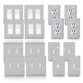 Dijamantna naljepnica na ploči prekidača od 4 komada, američki standardni zidni poklopac sa vještačkim kamenčićima, svjetlucavi kristalni ukrasni blistavi izlaz