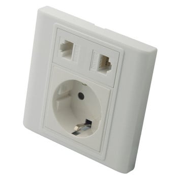 EU Magic 86 Style HDMI V2.0 CAT6 RJ45 Coaxial F RG6 Electrical Power Socket Power Plate Wall Support Προσαρμογή