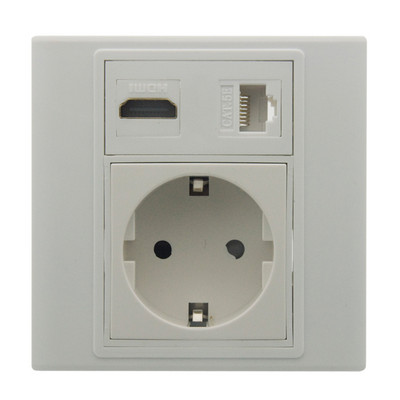 EU Magic 86 Style HDMI V2.0 CAT6 RJ45 Koaksijalni F RG6 Električna utičnica Zidna ploča Podrška Prilagodba