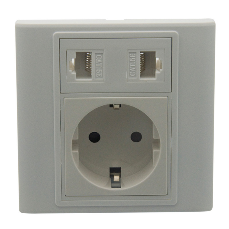 EU Magic 86 Style HDMI V2.0 CAT6 RJ45 Koaksijalni F RG6 Električna utičnica Zidna ploča Podrška Prilagodba