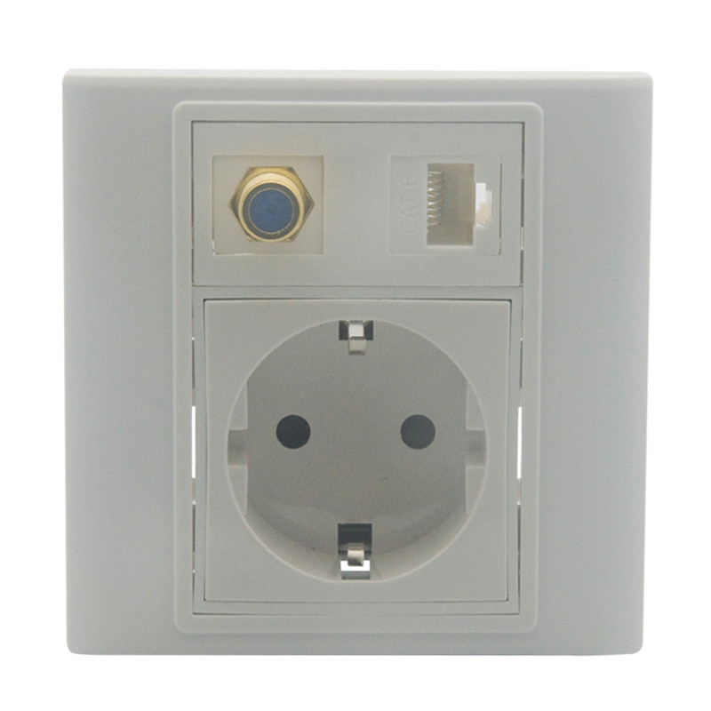EU Magic 86 Style HDMI V2.0 CAT6 RJ45 Koaksijalni F RG6 Električna utičnica Zidna ploča Podrška Prilagodba