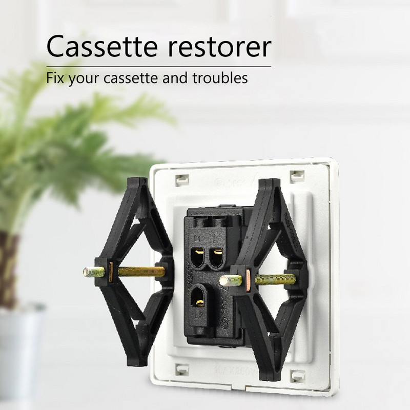 10 gab. Metāla sienas kontaktligzdas apakšējās kastes remonta ierīce 86 mm sienas slēdzis apakšējā kastes skrūve, fiksēts atbalsta stieņa elektriskie piederumi