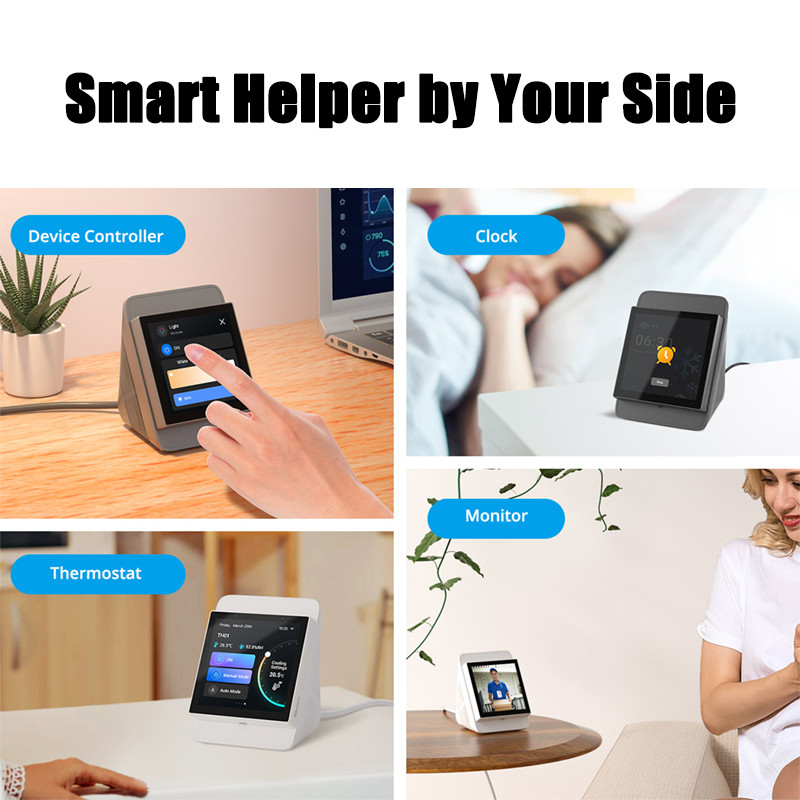 SONOFF NSPanel Pro/NSPaneli korpuse alus PC V0, lihtne paigaldada, hämar hall valge, et valida kella termostaadiks