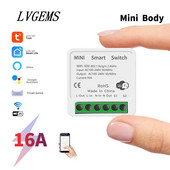Tuya 16A Wifi viedslēdža slēdža modulis atbalsta divvirzienu APP balss releja taimeri Google mājas 110V 220V pārtraucēju Alexa Siwtch
