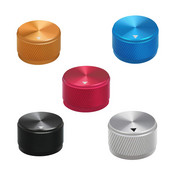 2gab 25 x 15,5 mm (diametrs x augstums) 6 mm vārpsta alumīnija rotācijas elektroniskās vadības potenciometra rokturis skaļuma regulēšanas poga 25 * 15,5 mm