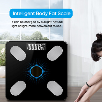 Έξυπνη ζυγαριά σωματικού λίπους BT Ηλεκτρονική ψηφιακή ζυγαριά βάρους Οθόνη αναλυτής σύνθεσης σώματος με εφαρμογή για smartphone