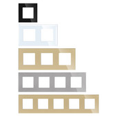 TAWOIA DIY dijelovi Crno-bijela Glod Siva ploča od kristalnog stakla za zidnu utičnicu Ploča samo s prekidačem na dodir s metalnim okvirom