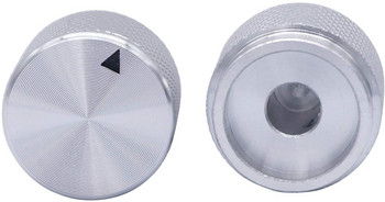 2 бр. 20 x 15,5 mm (диаметър x височина) 6 mm вал Алуминиев въртящ се електронен контролен потенциометър Копче за регулиране на звука