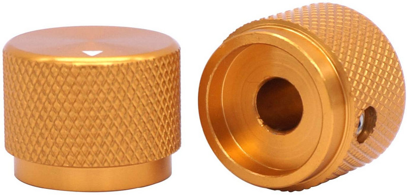 2 gab 20 x 15,5 mm (diametrs x augstums) 6 mm vārpstas alumīnija rotējošās elektroniskās vadības potenciometra pogas skaļuma regulēšanas poga