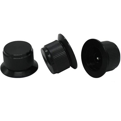 3 tk hõbedast alumiiniumsulamist potentsiomeetri juhtnupp Helitugevuse elektrikitarri bassi kruvi tüüp 24 x 14,5 mm (d*h)