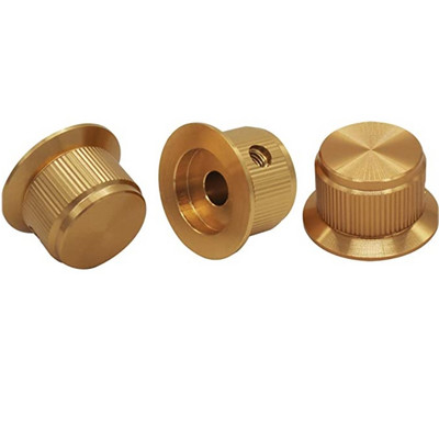 3 tk hõbedast alumiiniumsulamist potentsiomeetri juhtnupp Helitugevuse elektrikitarri bassi kruvi tüüp 24 x 14,5 mm (d*h)