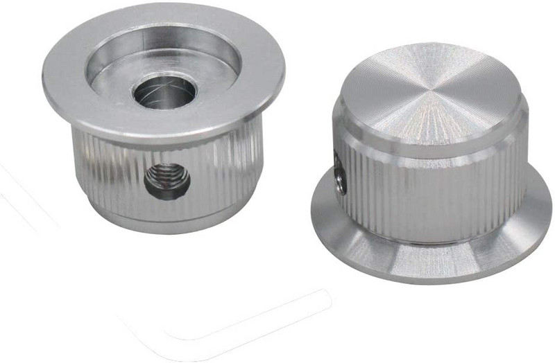 3 tk hõbedast alumiiniumsulamist potentsiomeetri juhtnupp Helitugevuse elektrikitarri bassi kruvi tüüp 24 x 14,5 mm (d*h)