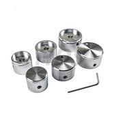 2 gabali audio regulēšanas poga, alumīnija sakausējuma cietā potenciometra skaļuma pogas vāciņa bloķēšanas skrūve, fiksēta