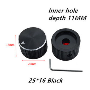 2 gabali audio regulēšanas poga, alumīnija sakausējuma cietā potenciometra skaļuma pogas vāciņa bloķēšanas skrūve, fiksēta