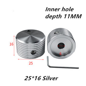 2 gabali audio regulēšanas poga, alumīnija sakausējuma cietā potenciometra skaļuma pogas vāciņa bloķēšanas skrūve, fiksēta