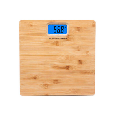 Digitālais displejs bambusa apdare vannas istabas ķermeņa svari koka elektroniski pretslīdes cilvēka svara precīzi viedie grīdas svari