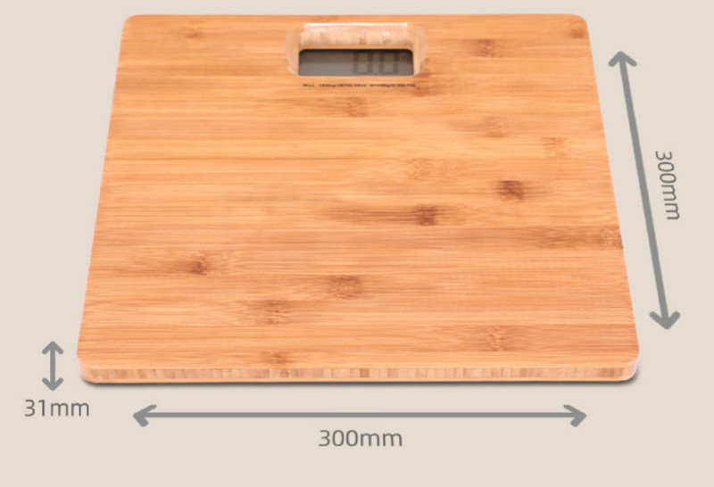 Digitālais displejs bambusa apdare vannas istabas ķermeņa svari koka elektroniski pretslīdes cilvēka svara precīzi viedie grīdas svari