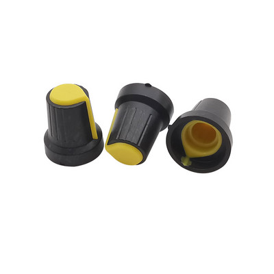 10 tk WH148 plastikust potentsiomeetri nupud kork potentsiomeetri nupu komplekt 15x17mm 6 mm võlli auk AG2 kollane oranž sinine valge punane roheline