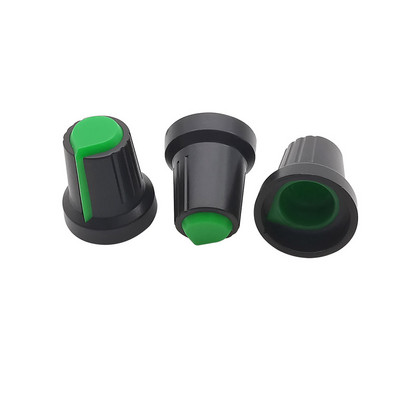 10 tk WH148 plastikust potentsiomeetri nupud kork potentsiomeetri nupu komplekt 15x17mm 6 mm võlli auk AG2 kollane oranž sinine valge punane roheline