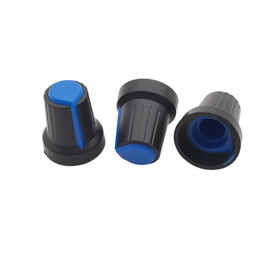 10 tk WH148 plastikust potentsiomeetri nupud kork potentsiomeetri nupu komplekt 15x17mm 6 mm võlli auk AG2 kollane oranž sinine valge punane roheline