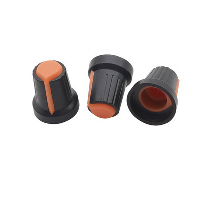 10 tk WH148 plastikust potentsiomeetri nupud kork potentsiomeetri nupu komplekt 15x17mm 6 mm võlli auk AG2 kollane oranž sinine valge punane roheline