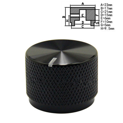 23*17mm gumb Potenciometar od aluminijske legure Kontrolni gumb za glasnoću zvuka Električna gitara Bas vijak Tip 23 x 17mm (dh) GUMB