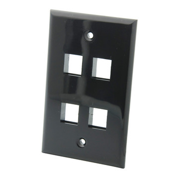 Solid Style 1 2 3 4 6 8 12 Ports Keystone Πλάκα τοίχου με μαύρο χρώμα