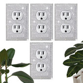 Sjajni poklopac za zidnu pločicu 4 komada navlake za utičnice i prekidače za svjetlo od vještačkih dijamanata Svjetlucavi poklopac za prekidače za svjetlo Bling navlaka za utičnice Bling