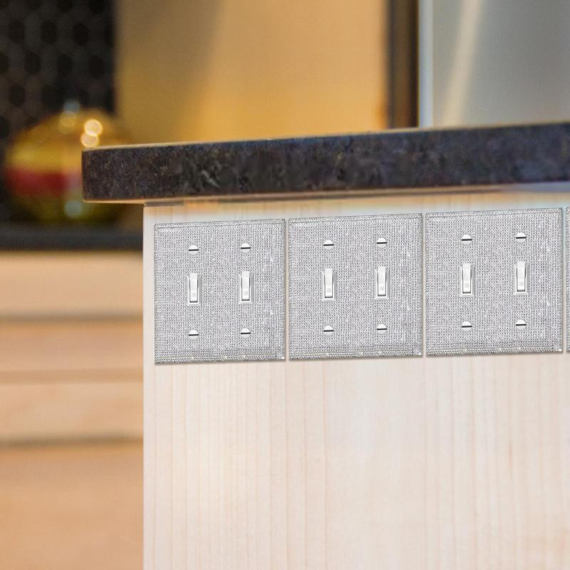 Sjajni poklopac za zidnu pločicu 4 komada navlake za utičnice i prekidače za svjetlo od vještačkih dijamanata Svjetlucavi poklopac za prekidače za svjetlo Bling navlaka za utičnice Bling