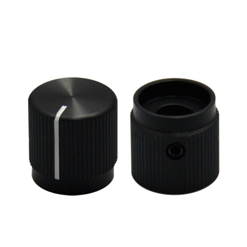 1 tk tipptasemel 15 * 15 mm 6 mm võlli alumiiniumist pöörleva elektroonilise juhtimispotentsiomeetri nupu helitugevuse reguleerimise nupp