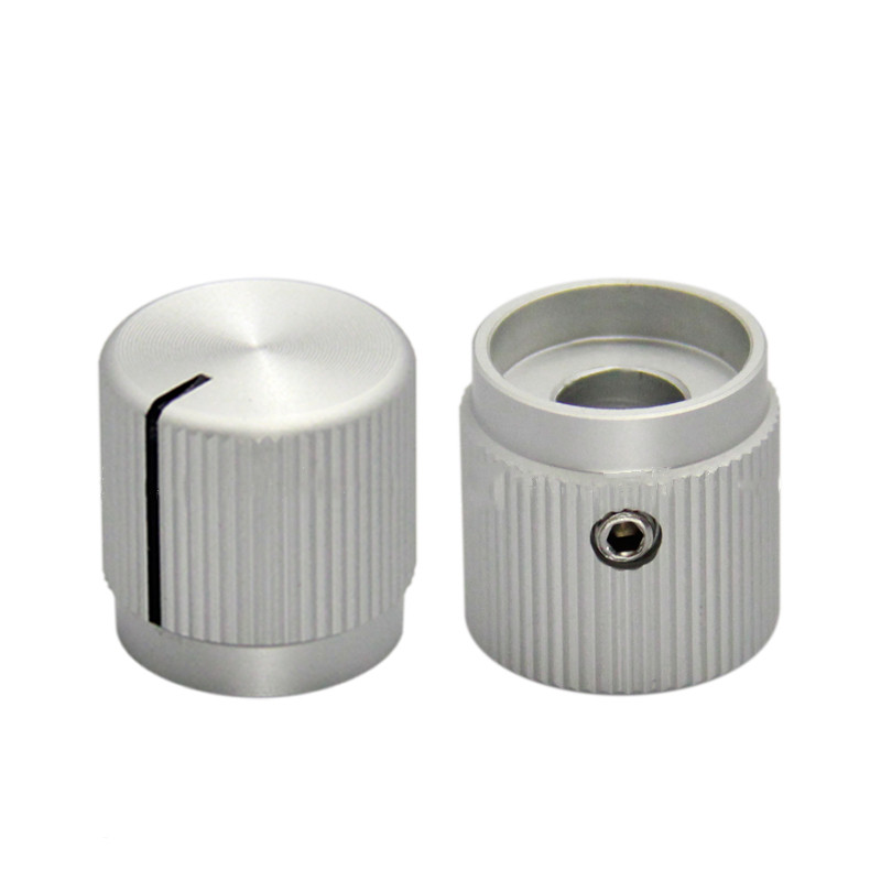 1 tk tipptasemel 15 * 15 mm 6 mm võlli alumiiniumist pöörleva elektroonilise juhtimispotentsiomeetri nupu helitugevuse reguleerimise nupp