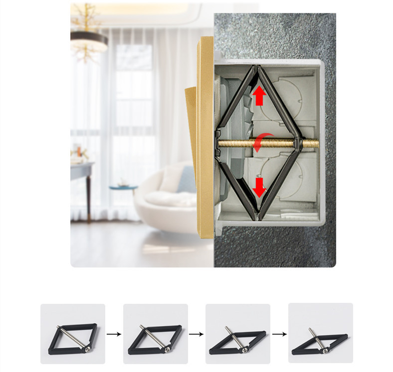 1 komplekti seinakinnituse lülituskarbi remonditööriista salajane hoiukoht 120 118 86 mm lülitikasseti parandaja tugivarda elektriku tarvikud