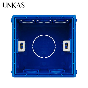 UNKAS New Desigh PVC пластмасова регулируема монтажна кутия, вътрешна касета 86*83*50 за превключвател и контакт тип 86