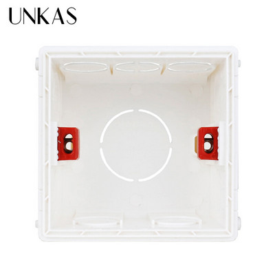 UNKAS New Desigh PVC műanyag állítható szerelődoboz belső kazetta 86*83*50 86 típusú kapcsolóhoz és aljzathoz
