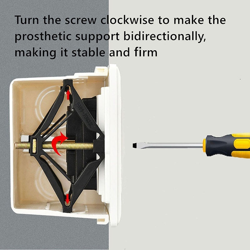 10 vnt 86 mm kasečių taisytojo tamsios dėžės remonto varžto kištuko jungiklis senų lizdų dėžučių keitimas fiksuotos sienos remonto dėžutės atraminis strypas