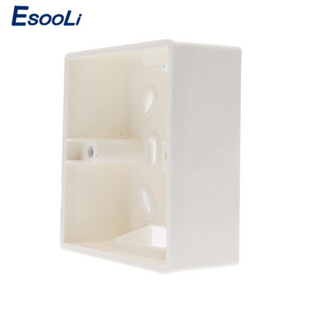 EsooLi 86X86 PVC удебелена съединителна кутия Касета за стенен монтаж Външна монтажна кутия, подходяща за 86 стандартен ключ и контакт