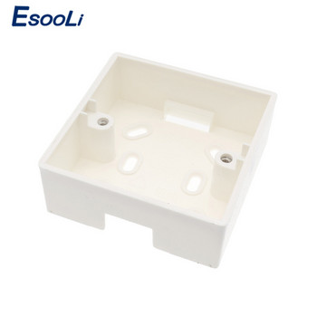 EsooLi 86X86 PVC удебелена съединителна кутия Касета за стенен монтаж Външна монтажна кутия, подходяща за 86 стандартен ключ и контакт