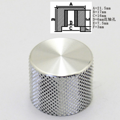 2tk Alumiinium + Plastikust potentsiomeetri nupu kork Auto helitugevuse nupu võimsusvõimendi helitugevuse nupud 21,5 * 17 mm (dh)