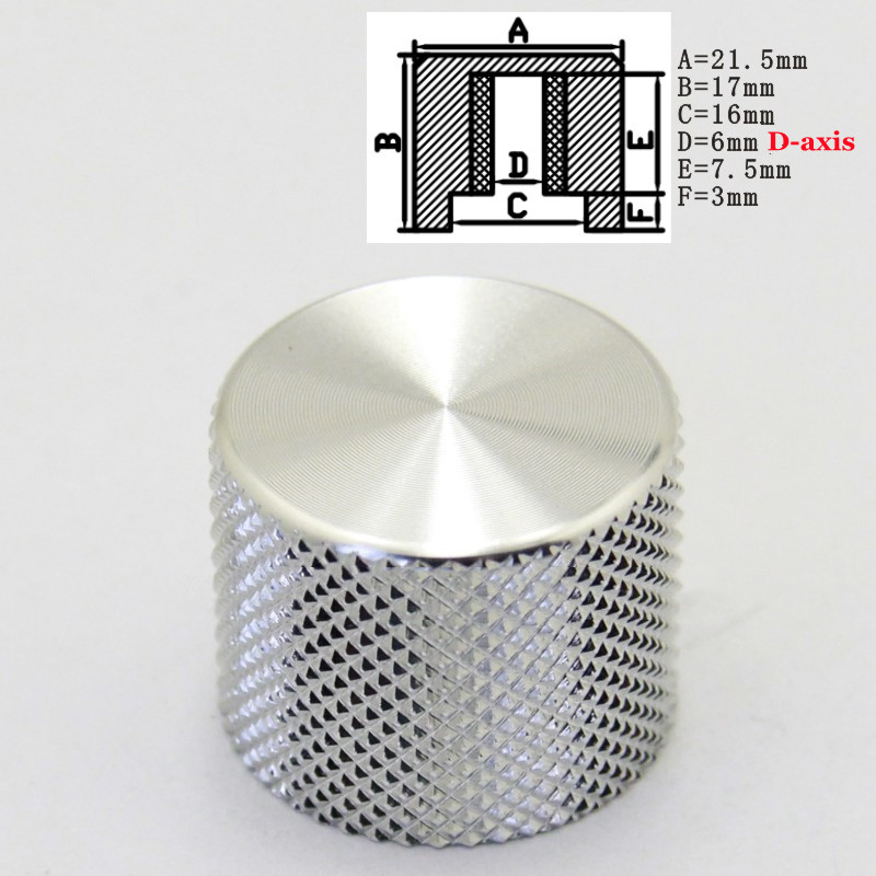 2tk Alumiinium + Plastikust potentsiomeetri nupu kork Auto helitugevuse nupu võimsusvõimendi helitugevuse nupud 21,5 * 17 mm (dh)