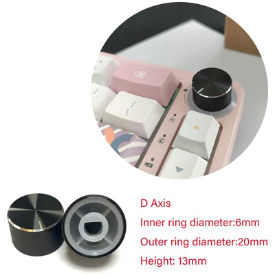 2 TK alumiiniumsulamist klaviatuurinupp Mehaaniline klaviatuuri uuendamise tarvikud, mis sobivad TM680/KT68/GK68 täiendusnupu jaoks