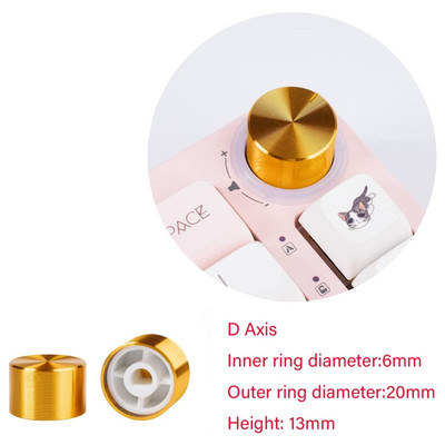 2 TK alumiiniumsulamist klaviatuurinupp Mehaaniline klaviatuuri uuendamise tarvikud, mis sobivad TM680/KT68/GK68 täiendusnupu jaoks