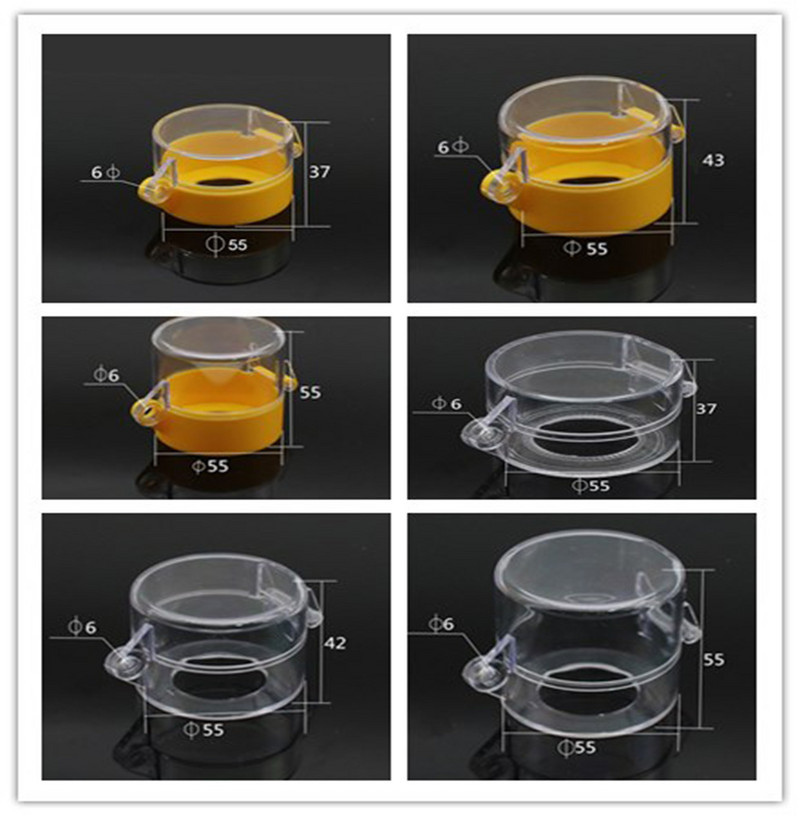 Hädaseiskamisnupu kaitsekate isekleepuv mitte-eemaldatav läbipaistev avariilüliti nupu ümmargune klapp