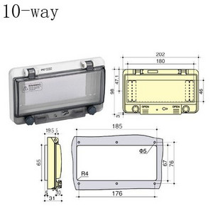 2-18-suunaline kaitselüliti läbipaistev kaitsekate IP67 veekindel kasti varjestuslüliti akna kaitsekate
