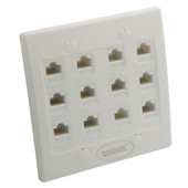 2 prednja ploča 12 priključaka CAT6 rj45 ženski na ženski zidni panel mrežna zidna ploča podrška dizajn korisnika