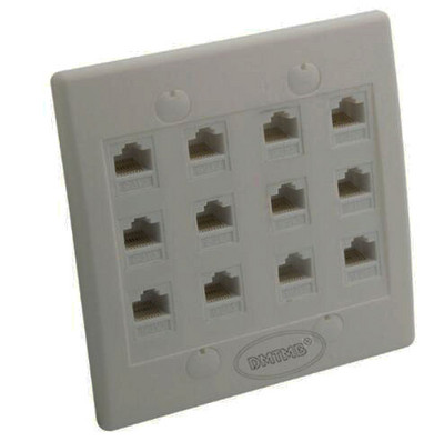 2 prednja ploča 12 priključaka CAT6 rj45 ženski na ženski zidni panel mrežna zidna ploča podrška dizajn korisnika