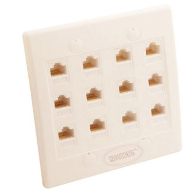 2 prednja ploča 12 priključaka CAT6 rj45 ženski na ženski zidni panel mrežna zidna ploča podrška dizajn korisnika