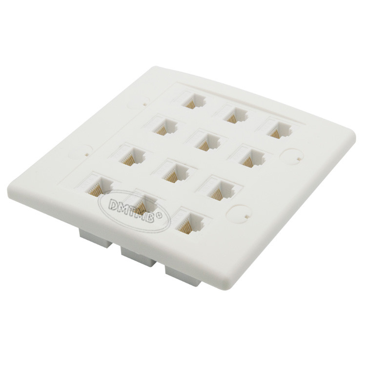 2 prednja ploča 12 priključaka CAT6 rj45 ženski na ženski zidni panel mrežna zidna ploča podrška dizajn korisnika